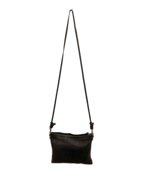 SLOW&CO（スロウアンドコー）SLOW&CO (スロウアンドコー) レザーショルダーバッグ ブラウンの古着・服飾アイテム