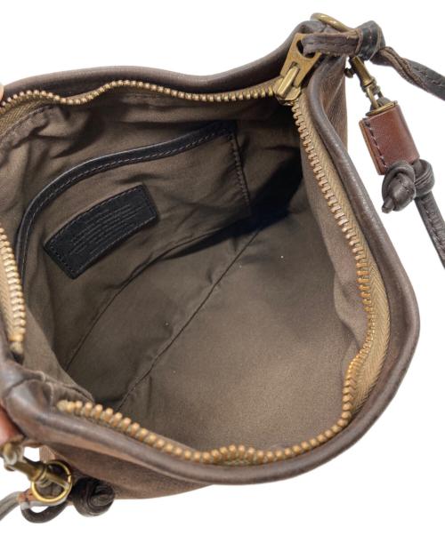 SLOW&CO（スロウアンドコー）SLOW&CO (スロウアンドコー) レザーショルダーバッグ ブラウンの古着・服飾アイテム