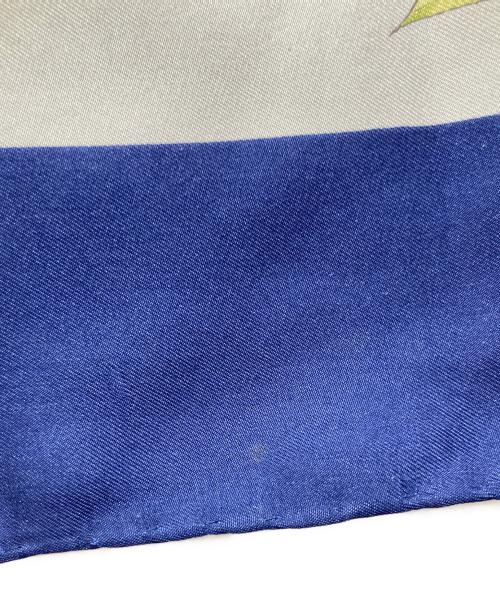 GUCCI（グッチ）GUCCI (グッチ) 総柄大判シルクスカーフ ネイビー×ホワイト サイズ:-の古着・服飾アイテム