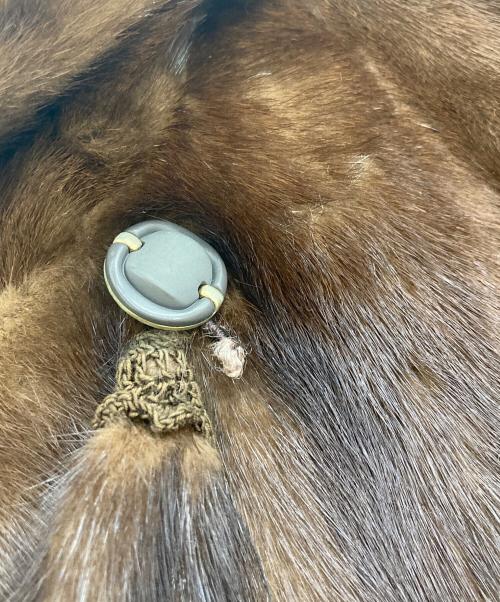 ノーブランド（ノーブランド）ノーブランド (ノーブランド) 毛皮ハーフコート ブラウン サイズ:不明の古着・服飾アイテム