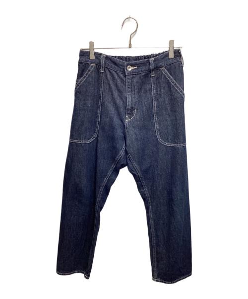 vent blanc（ヴァンブラン）vent blanc (ヴァンブラン) 12ozデニムベイカーパンツ デニムパンツ インディゴ サイズ:FREEの古着・服飾アイテム