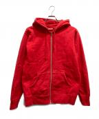 SUPREMEシュプリーム）の古着「15AW FELT HOODED LOGO ZIP UP」｜レッド