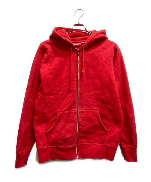 SUPREME（シュプリーム）Supreme (シュプリーム) 15AW FELT HOODED LOGO ZIP UP レッド サイズ:Mの古着・服飾アイテム