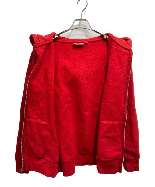 SUPREME（シュプリーム）Supreme (シュプリーム) 15AW FELT HOODED LOGO ZIP UP レッド サイズ:Mの古着・服飾アイテム