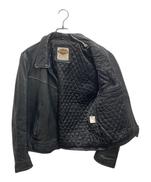 HARLEY-DAVIDSON（ハーレーダビッドソン）HARLEY-DAVIDSON (ハーレーダビッドソン) ライダースジャケット ブラック サイズ:Lの古着・服飾アイテム