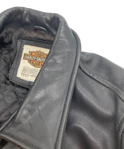 HARLEY-DAVIDSON（ハーレーダビッドソン）HARLEY-DAVIDSON (ハーレーダビッドソン) ライダースジャケット ブラック サイズ:Lの古着・服飾アイテム