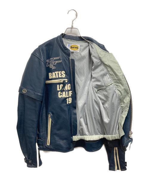 BATES（ベイツ）BATES (ベイツ) パンチングレザージャケット ネイビー サイズ:Lの古着・服飾アイテム