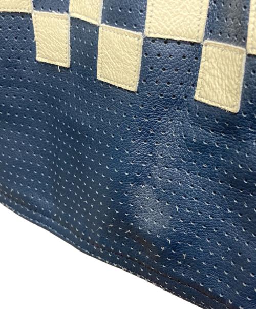 BATES（ベイツ）BATES (ベイツ) パンチングレザージャケット ネイビー サイズ:Lの古着・服飾アイテム