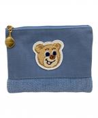 LOVERARY by FEILERラブラリー バイ フェイラー）の古着「オールドテディ ワッペンポーチ」｜ブルー