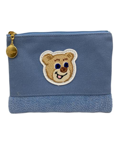 LOVERARY by FEILER（ラブラリー バイ フェイラー）LOVERARY by FEILER (ラブラリー バイ フェイラー) オールドテディ ワッペンポーチ ブルーの古着・服飾アイテム