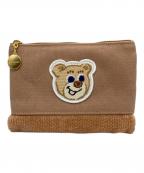 LOVERARY by FEILERラブラリー バイ フェイラー）の古着「オールドテディ ワッペンポーチ」｜ブラウン