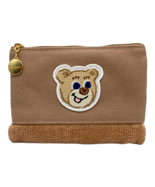 LOVERARY by FEILER（ラブラリー バイ フェイラー）LOVERARY by FEILER (ラブラリー バイ フェイラー) オールドテディ ワッペンポーチ ブラウンの古着・服飾アイテム