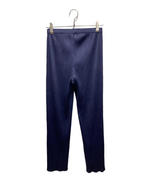PLEATS PLEASE（プリーツプリーズ）PLEATS PLEASE (プリーツプリーズ) プリーツ加工 ストレート パンツ ネイビー サイズ:5の古着・服飾アイテム