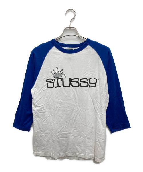 stussy（ステューシー）stussy (ステューシー) ヴィンテージ7分袖カットソー ホワイト サイズ:Lの古着・服飾アイテム