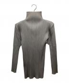 PLEATS PLEASEプリーツプリーズ）の古着「プリーツカットソー」｜グレー