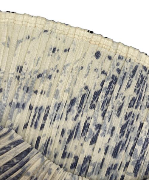 PLEATS PLEASE（プリーツプリーズ）PLEATS PLEASE (プリーツプリーズ) 葛飾北斎浮世絵プリーツカットソー グレー×ホワイト サイズ:Fの古着・服飾アイテム