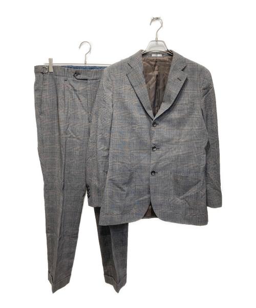 THE SUIT COMPANY（ザ・スーツカンパニー）THE SUIT COMPANY (ザ・スーツカンパニー) 3釦段返りシングルスーツ 2タック ブラウン サイズ:A7の古着・服飾アイテム