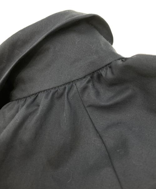 UNITED ARROWS（ユナイテッドアローズ）UNITED ARROWS (ユナイテッドアローズ) ロールカラー ギャザー ブラウス ネイビー サイズ:FREEの古着・服飾アイテム