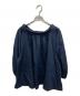 UNITED ARROWS（ユナイテッドアローズ）の古着「ロールカラー ギャザー ブラウス」｜ネイビー