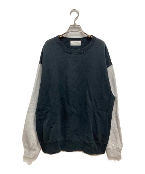 UNUSED（アンユーズド）UNUSED (アンユーズド) バイカラーロングスリーブスウェット ブラック サイズ:3の古着・服飾アイテム