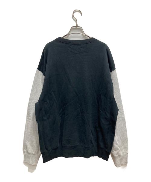 UNUSED（アンユーズド）UNUSED (アンユーズド) バイカラーロングスリーブスウェット ブラック サイズ:3の古着・服飾アイテム