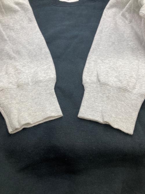 UNUSED（アンユーズド）UNUSED (アンユーズド) バイカラーロングスリーブスウェット ブラック サイズ:3の古着・服飾アイテム