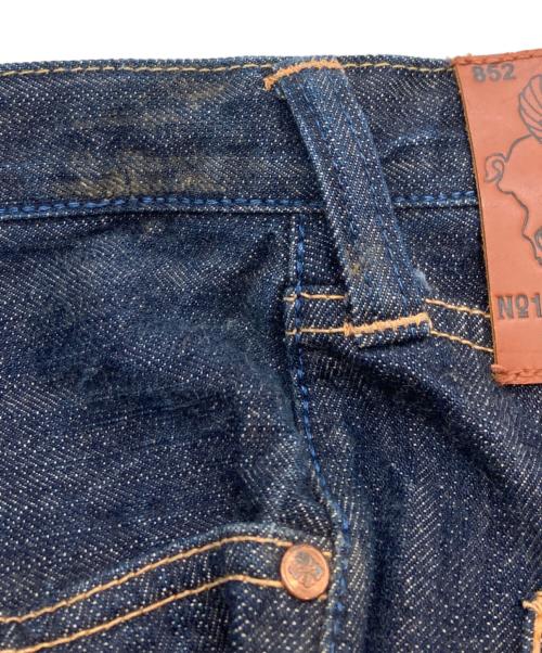 YAMANE（ヤマネ）YAMANE (ヤマネ) 金太郎刺繍デニムパンツ インディゴ サイズ:W35 L33の古着・服飾アイテム