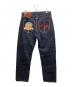 YAMANE (ヤマネ) 金太郎刺繍デニムパンツ インディゴ サイズ:W35 L33：14000円