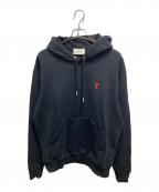AMI Alexandre Mattiussiアミアレクサンドルマテュッシ）の古着「プルオーバーパーカー／AMI DE COEUR HOODIE」｜ブラック