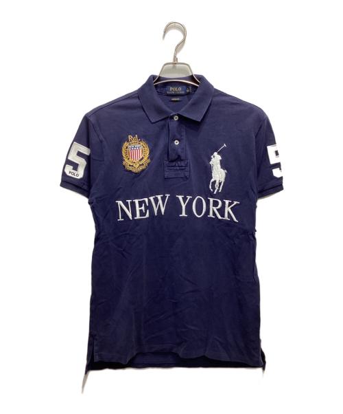 POLO RALPH LAUREN（ポロ・ラルフローレン）POLO RALPH LAUREN (ポロ・ラルフローレン) ビッグポニー NEWYORK 5 ポロシャツ ネイビー サイズ:Mの古着・服飾アイテム