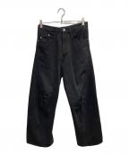 NVRFRGTネヴァーフォーゲット）の古着「3D Twisted Wide Leg Jeans」｜ブラック