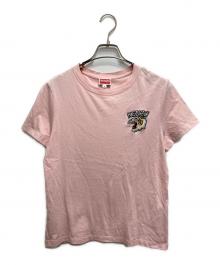 KENZO（ケンゾー）の古着「'Varsity Tiger' 刺繍 Tシャツ」｜ピンク
