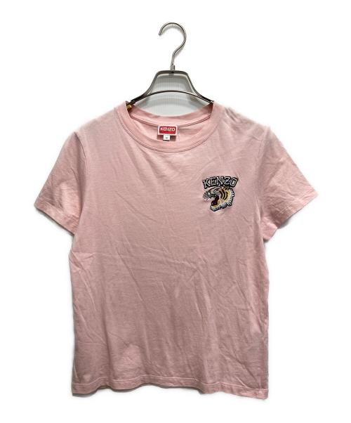 KENZO（ケンゾー）KENZO (ケンゾー) 'Varsity Tiger' 刺繍 Tシャツ ピンク サイズ:Mの古着・服飾アイテム