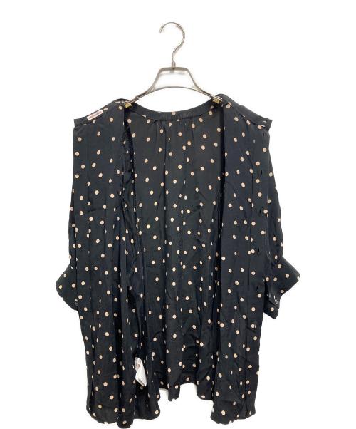DRESSTERIOR（ドレステリア）DRESSTERIOR (ドレステリア) イペカドットプリントボリュームスリーブブラウス ブラック サイズ:36の古着・服飾アイテム