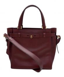 Valextra（ヴァレクストラ）の古着「2way ハンドバッグ ショルダーバッグ　Ｂキューブ」｜ボルドー