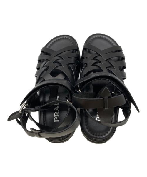 PRADA（プラダ）PRADA (プラダ) メッシュサンダル ブラック サイズ:35.5の古着・服飾アイテム