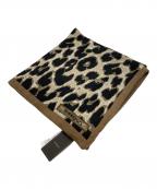 manipuriマニプリ）の古着「ウール・シルクブレンド/レオパードストール」｜ブラウン