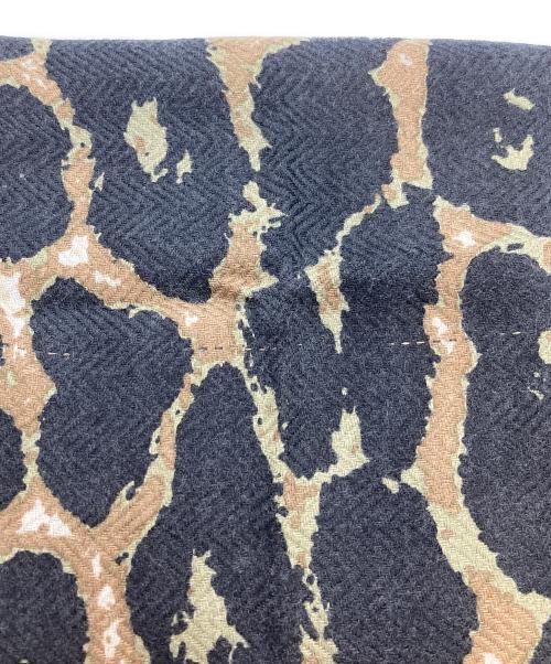 manipuri（マニプリ）manipuri (マニプリ) ウール・シルクブレンド/レオパードストール ブラウンの古着・服飾アイテム