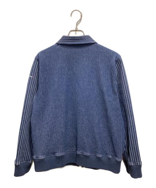 Mademoiselle NON NON（マドモアゼルノンノン）Mademoiselle NON NON (マドモアゼルノンノン) デニムジップジャケット ネイビー サイズ:L 未使用品の古着・服飾アイテム