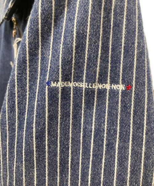 Mademoiselle NON NON（マドモアゼルノンノン）Mademoiselle NON NON (マドモアゼルノンノン) デニムジップジャケット ネイビー サイズ:L 未使用品の古着・服飾アイテム