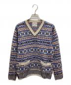 Jamieson's×Mademoiselle NON NONジャミーソンズ×マドモアゼルノンノン）の古着「ノルディックセーター」｜ネイビー