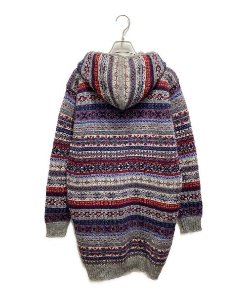 DAMA collection（ダーマコレクション）DAMA collection (ダーマコレクション) Jamieson's (ジャミーソンズ) フーディーノルディックカーディガン ネイビー×グレー サイズ:3 未使用品の古着・服飾アイテム