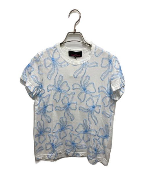 tricot COMME des GARCONS（トリココムデギャルソン）tricot COMME des GARCONS (トリココムデギャルソン) レースデザインＴシャツ ホワイト サイズ:Sの古着・服飾アイテム