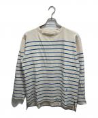 45Rフォーティファイブ・アール）の古着「バスクボーダーの908Tシャツ」｜ベージュ×ブルー