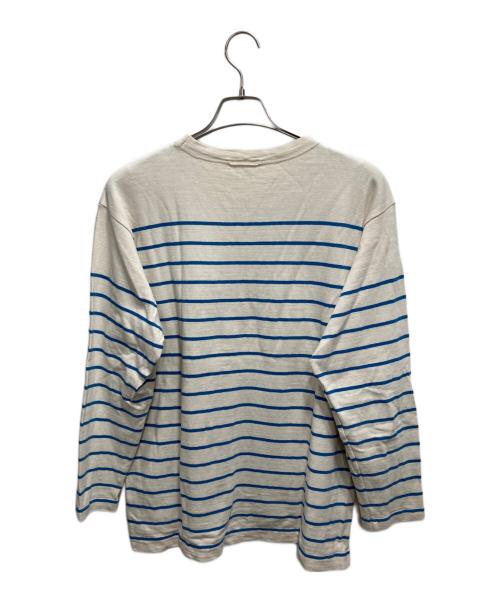 45R（フォーティファイブ・アール）45R (フォーティファイブ・アール) バスクボーダーの908Tシャツ ベージュ×ブルー サイズ:2の古着・服飾アイテム