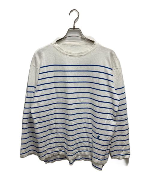 45R（フォーティファイブ・アール）45R (フォーティファイブ・アール) バスクボーダーの908Tシャツ ブルー×ホワイト サイズ:3の古着・服飾アイテム