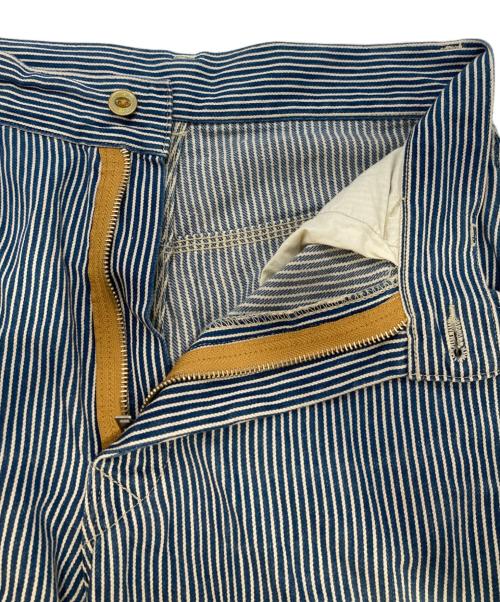 45R（フォーティファイブ・アール）45R (フォーティファイブ・アール) ストライプパンツ ブルー サイズ:表記無しの古着・服飾アイテム