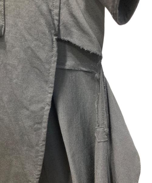 Y's  purple label（ワイズパープルレーベル）Y's  purple label (ワイズパープルレーベル) アシンメトリーデザイン半袖シャツワンピース ブラック サイズ:1の古着・服飾アイテム