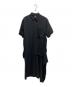 Y's  purple label（ワイズパープルレーベル）の古着「アシンメトリーデザイン半袖シャツワンピース」｜ブラック