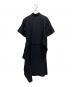 Y's  purple label (ワイズパープルレーベル) アシンメトリーデザイン半袖シャツワンピース ブラック サイズ:1：11000円